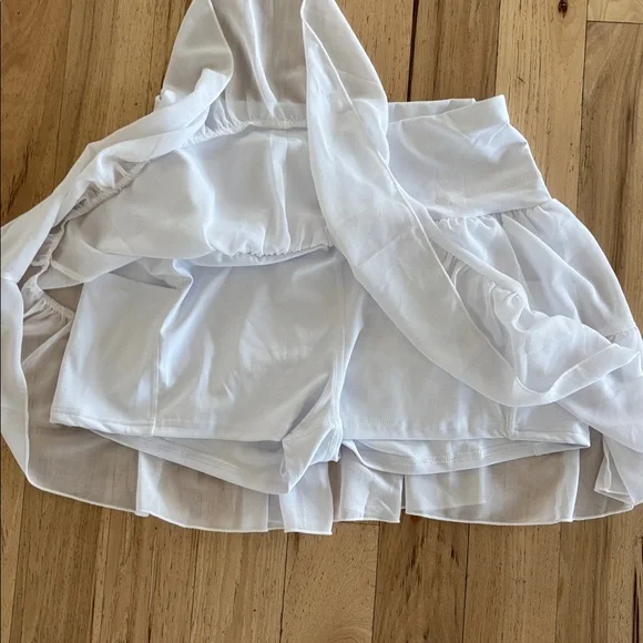 White Ruffled Layered Skirt - Picture 2 of 2